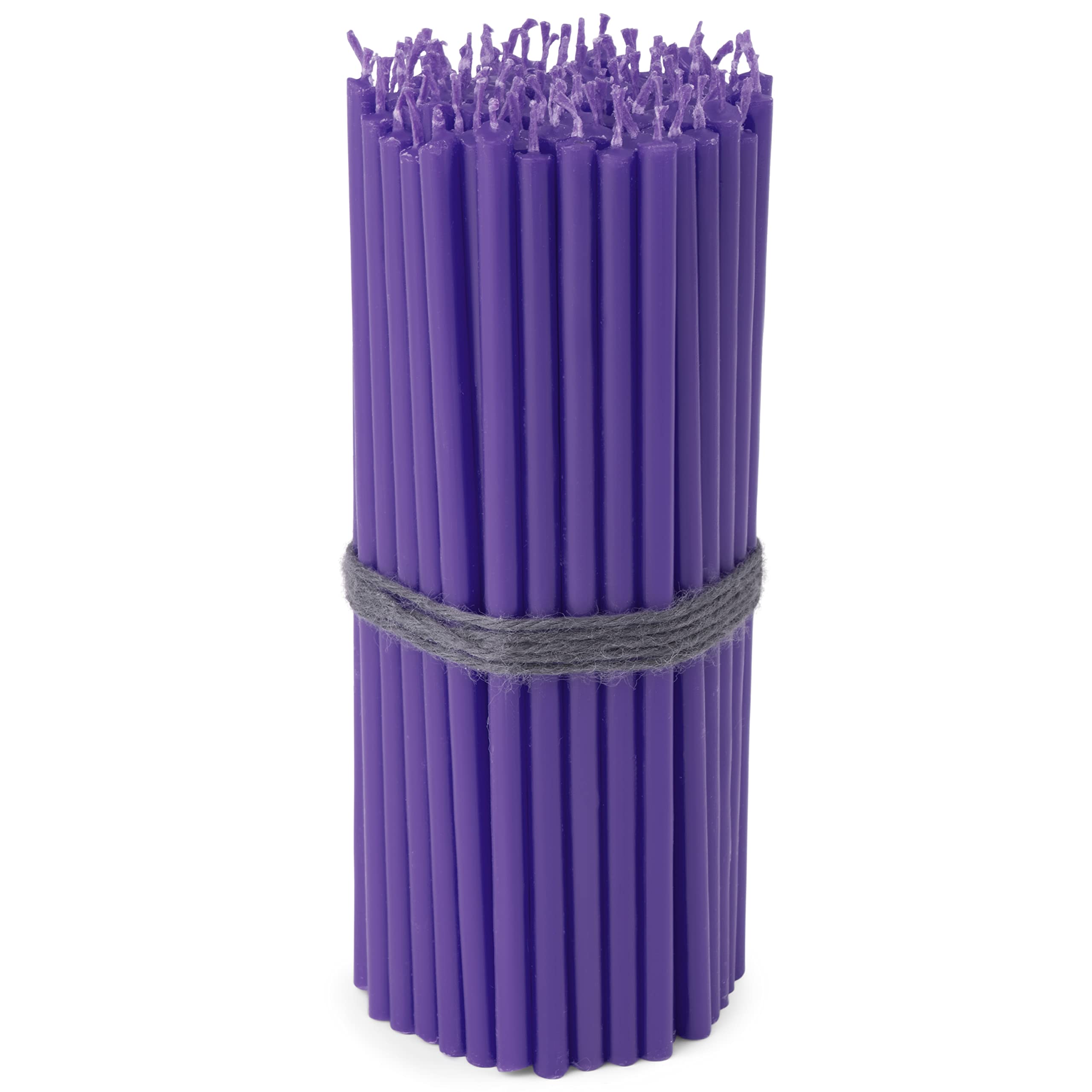 NKlaus - 100x Stick Candles Violet drip-Free soot-Free Thin L 16cm Ritual Candle Paraffin 36113