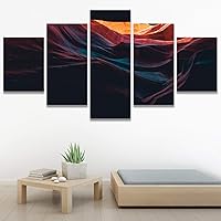 SIGNWIN 5 Panel Canvas Wall Art Modern Art Landscape Modern Multicolor Photography Relax/Calm Rocky for Home Decorations Ready to Hang - 60