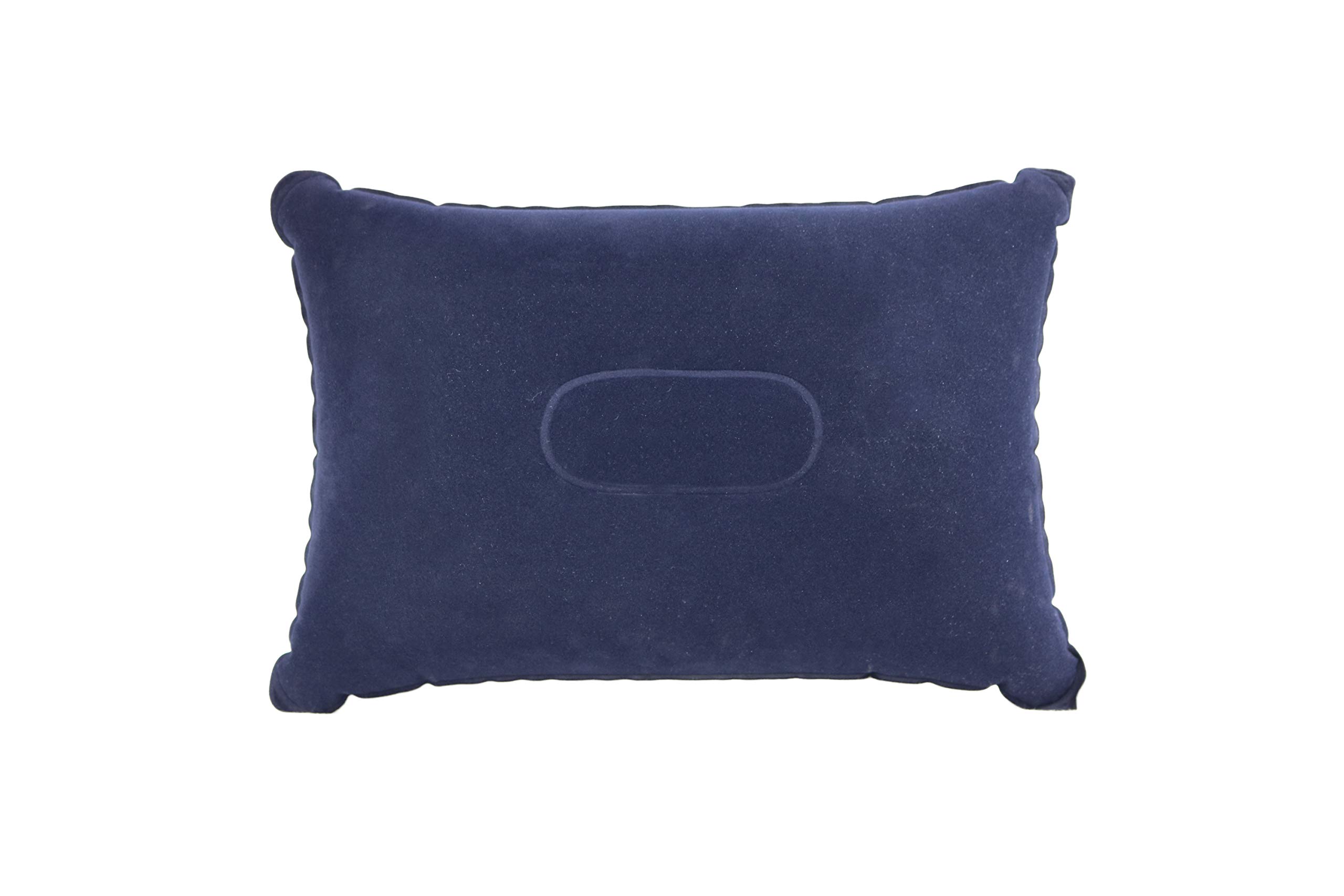 Cao Inflatable pillow: 40 x 27 x 13 cm, gradient: 42 x 30 cm, PVC = > velour blue, adult, unisex, 40 x 27 x 13 cm.