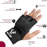 Islero Gel Inner Boxing Hand Wraps 93cm Quick Long Wrist Straps Black view 7