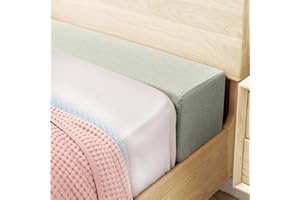 WUIOYNF Bed Gap Filler, Mattress Extender for Full/Twin/Queen/Cal King/King Bed, Headboard Pillow Between Headboard and Mattress or Wall, High-Density Sponge with Removable Cover(Silvery White39*4*10in)