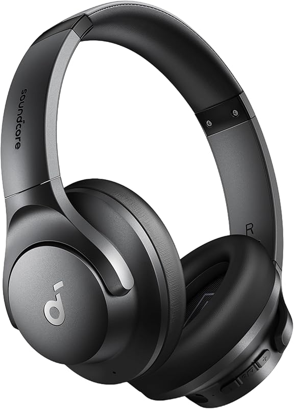 Fones de ouvido híbridos com cancelamento de ruído ativo soundcore da anker q20i, bluetooth sem fio, reprodução anc 40 horas, alta resolução, big bass, personalização de aplicativos, transparência, viagens