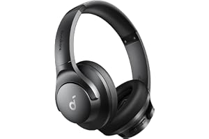 Soundcore by Anker Q20i Hybrid Active Noise Cancelling Headphones, Black | Over-Ear, Bluetooth, 40H ANC Playtime, Hi-Res Audio, Big Bass, Transparency Mode, Customize via App, Travel, Home, Office