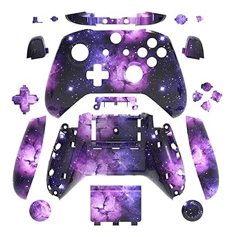 Amazon Com Nebula Galaxy Hydro Dipped Full Housing Shell Case Cover Mod Kit Replacement For Xbox One S Xbox One X Controller Diy Custom Including Front Faceplate Bottom Shell Buttons Tools Milky