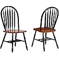 Sunset Trading Arrowback Dining Chair, 38", Antique Black/Cherry