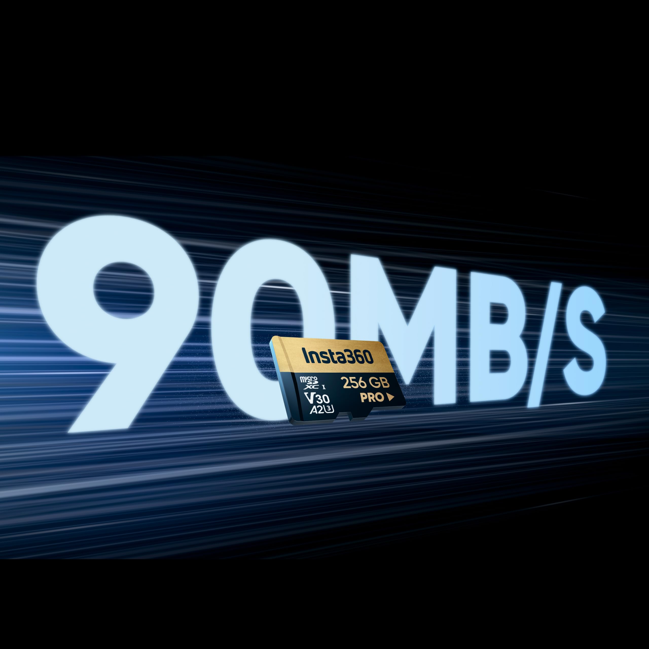 Insta360 256GB PRO microSDXC Memory Card, V30, A2, UHS-I, 90 MB/s Read/Write Speed