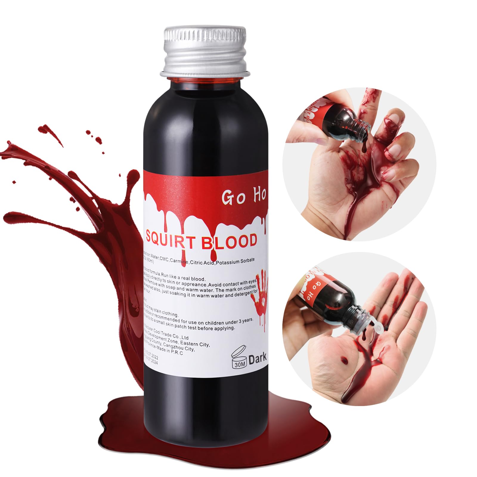 Go Ho Dark Fake Blood Makeup (2 oz),Fake Blood