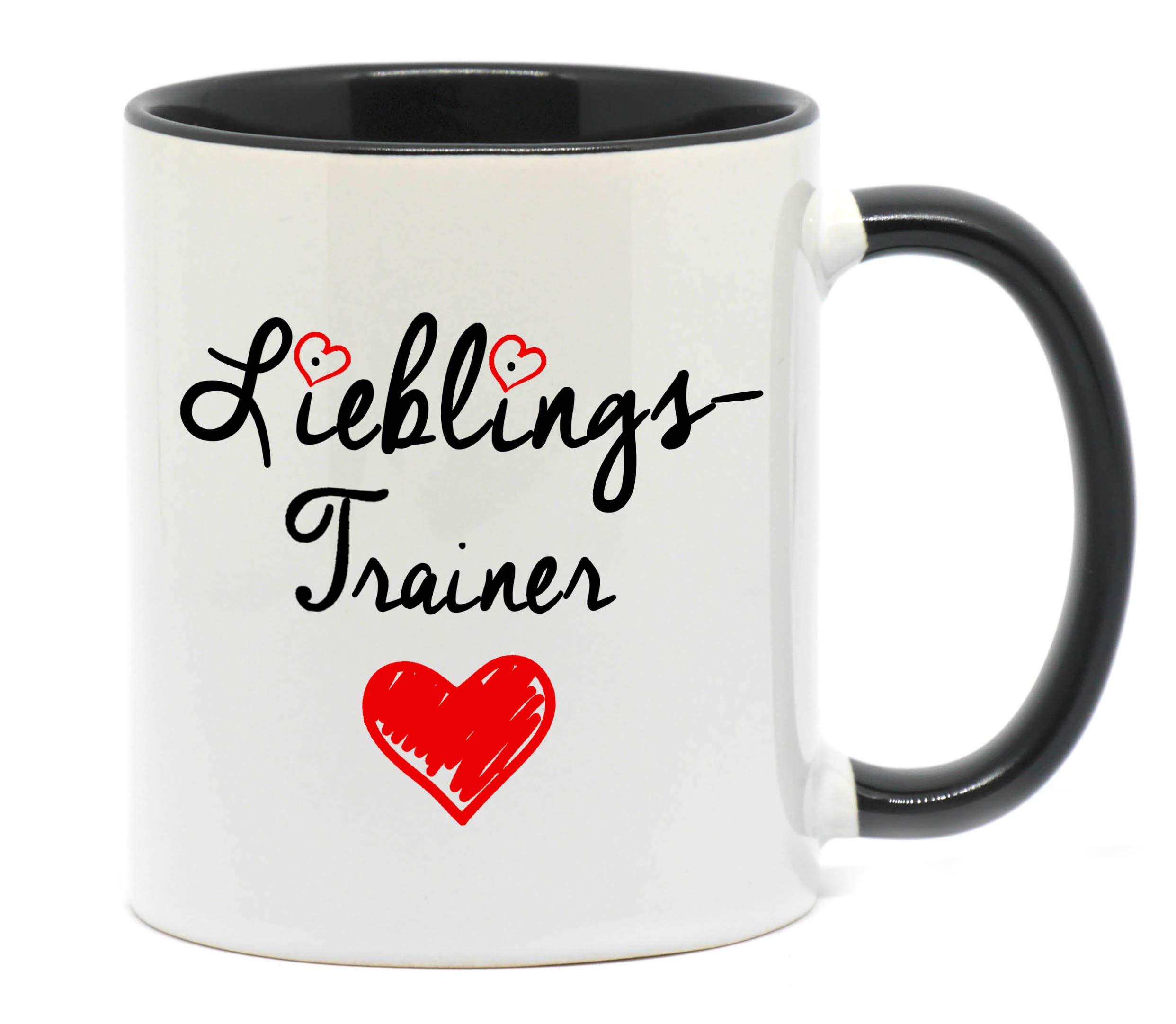 Nice-Presents Favourite trainer high-quality mug for the re trainer at work, school or sport in top quality, printed on both sides. A thank you as a great gift.