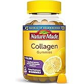 Nature Made Collagen Gummies with Vitamin C, Zinc, Biotin, Hydrolyzed Collagen Peptides for Women and Men, Healthy Skin Support Supplement, 60 Gummies, 60 Day Supply