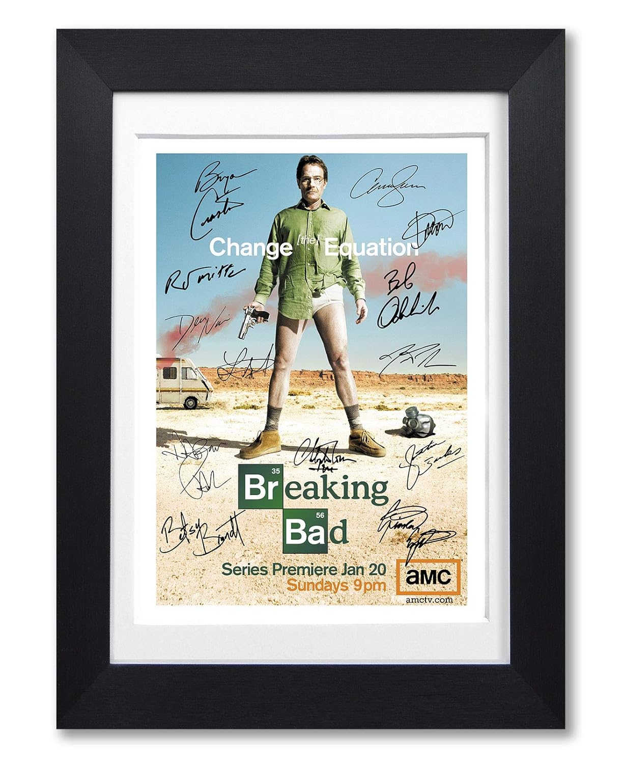 Memorabilia Breaking Bad Full Cast Signed Autograph Signature A4 Poster