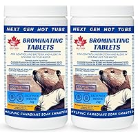 2-Pack Bromine Tablets Hot Tub – Long-Lasting Brominating Tablets for Pools & Spas – Kills Bacteria & Algae for Clean, Clear 