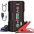 FOWAWU Car Jump Starter 2500A 22800mAh(Up to 8.0L Gas and 6.5L Diesel), 12V Car Battery Jump Starter Battery Booster Pack with Smart Safety Jumper Cable, LED Light USB DC 12V Output