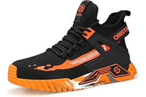 ORISTACO Work Safety Crew Boots Lightweight Breathable Industry Construction Steel Toe Sneakers