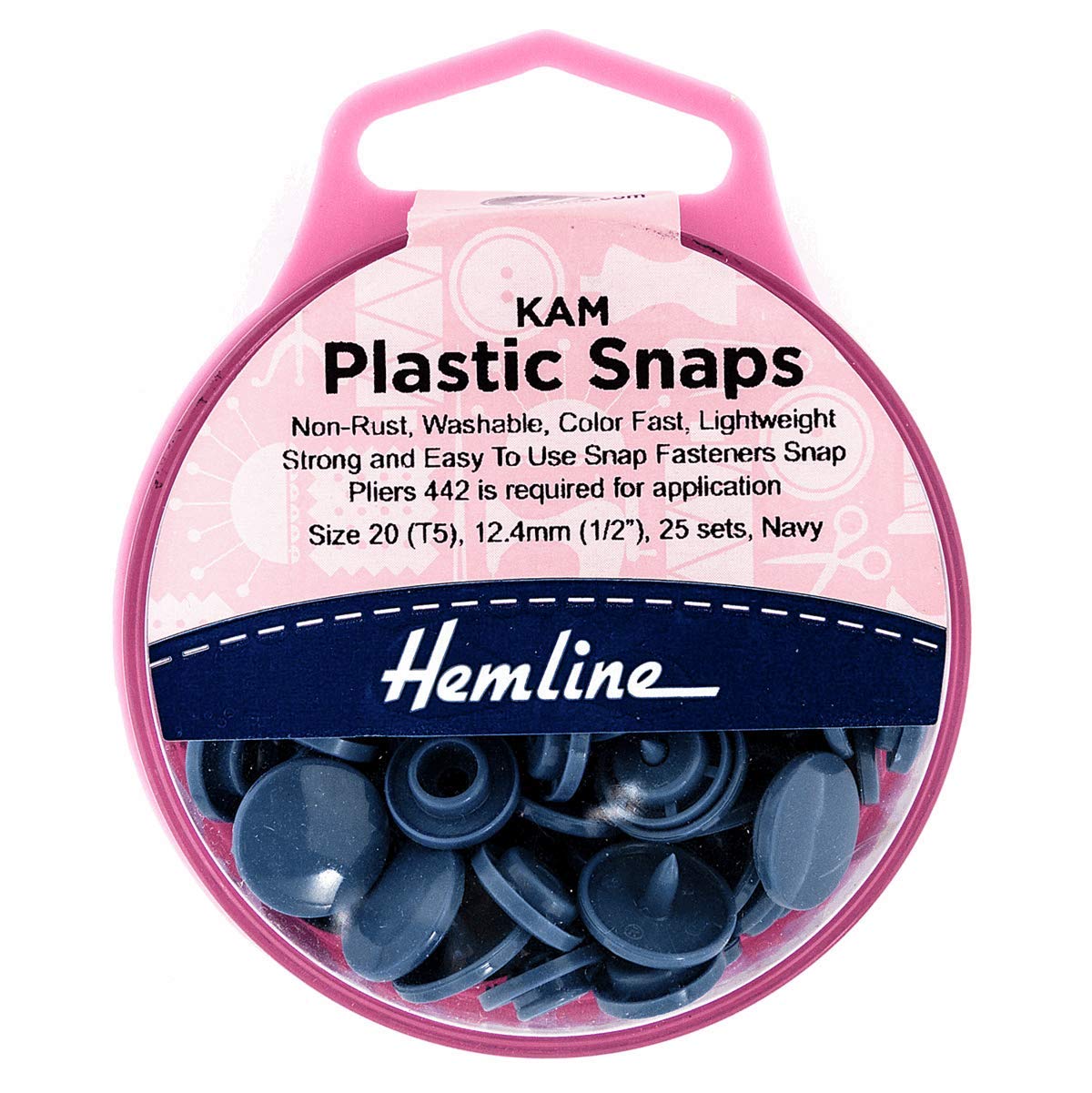 KAM Plastic Snaps 25 x 12.4mm Sets Navy Amazon.co.uk Kitchen & Home