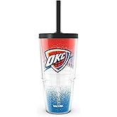 Tervis NBA Oklahoma City Thunder - Defend Made in USA Double Walled Insulated Tumbler Travel Cup Keeps Drinks Cold & Hot, 24oz with Straw Lid, Classic