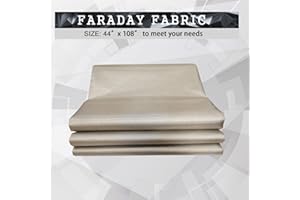 VEJESIME Farday Fabric Faraday Cage Military Grade Conductive Material for Protection for Anti Theft Swipe Card Cellular Signal, WiFi, Bluetooth, GPS 44’’x 108’’(3 Yard)