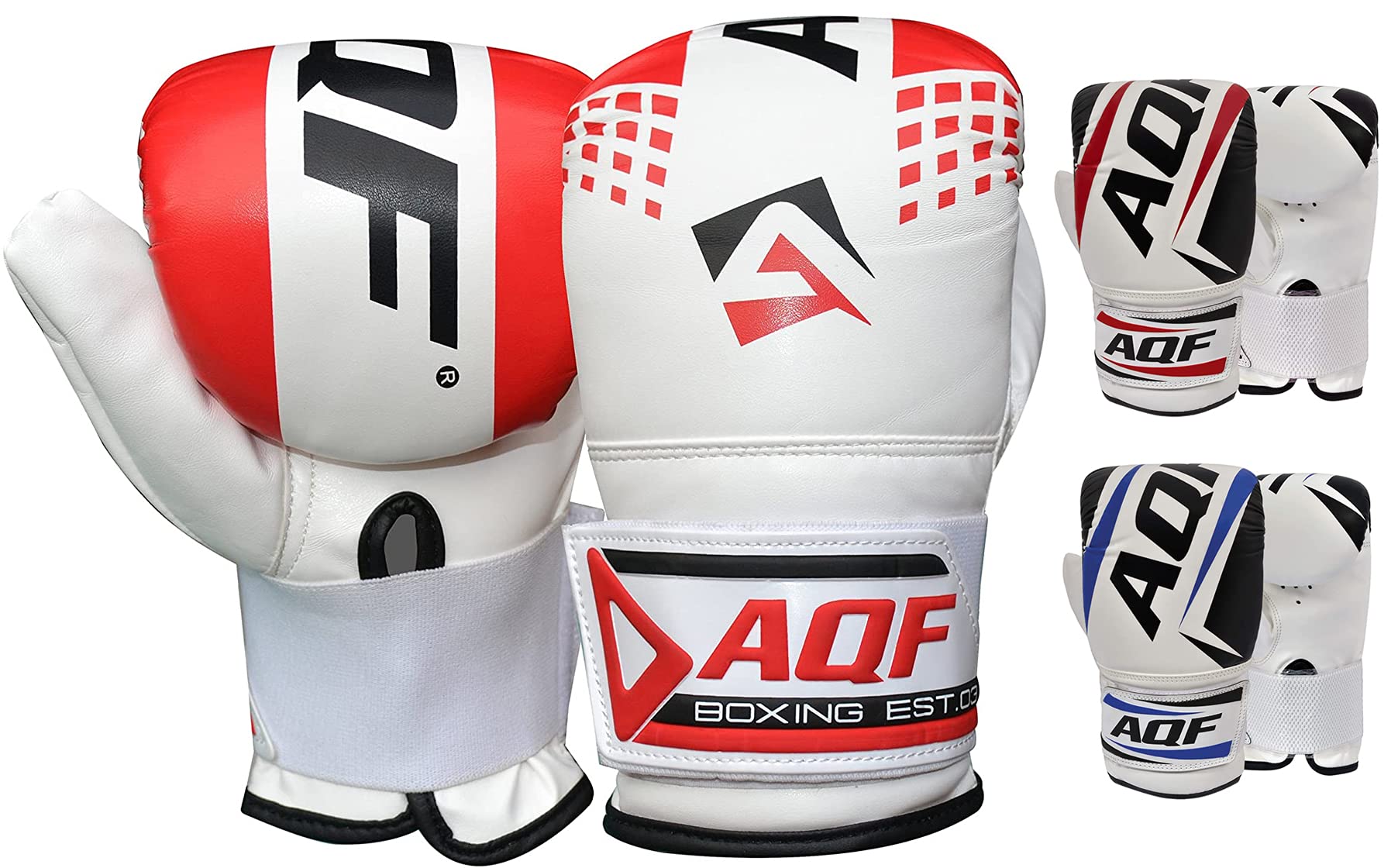 AQF Boxing Bag Mitts Gloves Heavy Punch Speed Bag MMA Punching Mitts Kickboxing Sparring Muay Thai Martial Arts (Red)