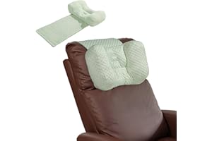MABOZOO Neck Pillows for Recliners with Pocket,Headrest Cushion for Neck Pain Relief and Cervical Support,Recliner Head Pillow for Side Sleeping at Home, Office or Traveling（Green）