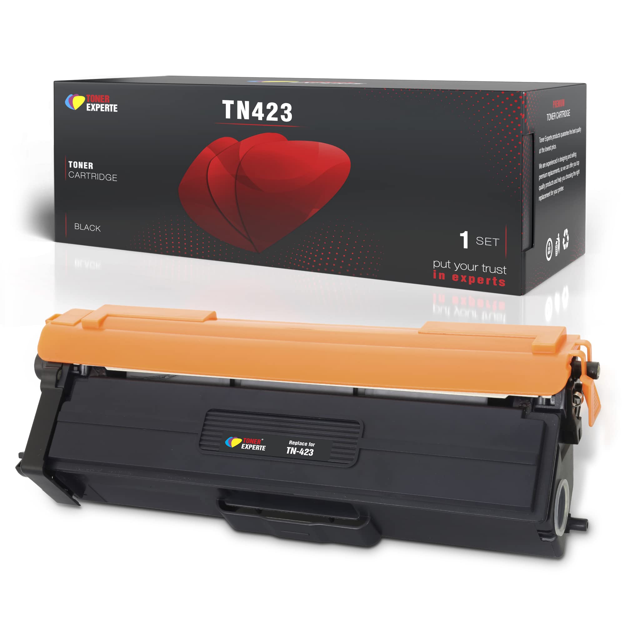 TONER EXPERTE Compatible Brother TN423 TN-423 Black Toner Cartridge Replacement for TN423BK TN-423BK for DCP-L8410CDW HL-L8260CDW HL-L8360CDW HL-L9310CDW MFC-L8690CDW MFC-L8900CDW Printer