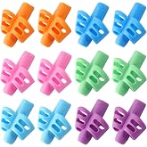 Bribobo 12 Pack Pencil Grips for Kids Handwriting Pencil Grippers | Pencil Writing Aid Grip Posture Correction Tool for Kids Toddler Children Special Needs