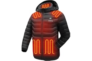 Venustas Unisex Heated Jacket with Battery, Heated Coat for Women and Men with Detachable Hood
