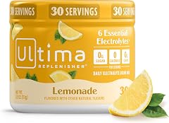 Ultima Replenisher Lemonade Electrolytes Powder, 30-Serving Canister | Daily Zero Sugar Hydration Powder with 6 Key Electroly