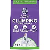Ultra by Cat's Pride Clumping Micro Crystals Litter, Fragrance Free, 5lb