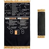 Read in English and say it in Arabic Guided Prayer Mat, Non-Slip Educational for New Muslims, Reverts Learning Prayer - Large Spiritual Gift