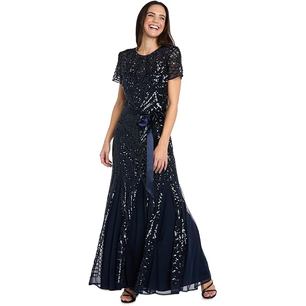floral beaded blouson tea length dress in navy blush Amazon.com: Adrianna Papell Women's Beaded Blouson Dress, Navy/Blush, 4 : Clothing, Shoes & Jewelry