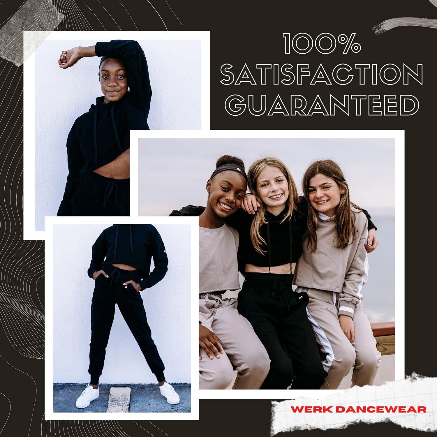 Werk Dancewear Youth Midnight Sweatshirt - Fashionable Dance Wear for Girls: Clothing