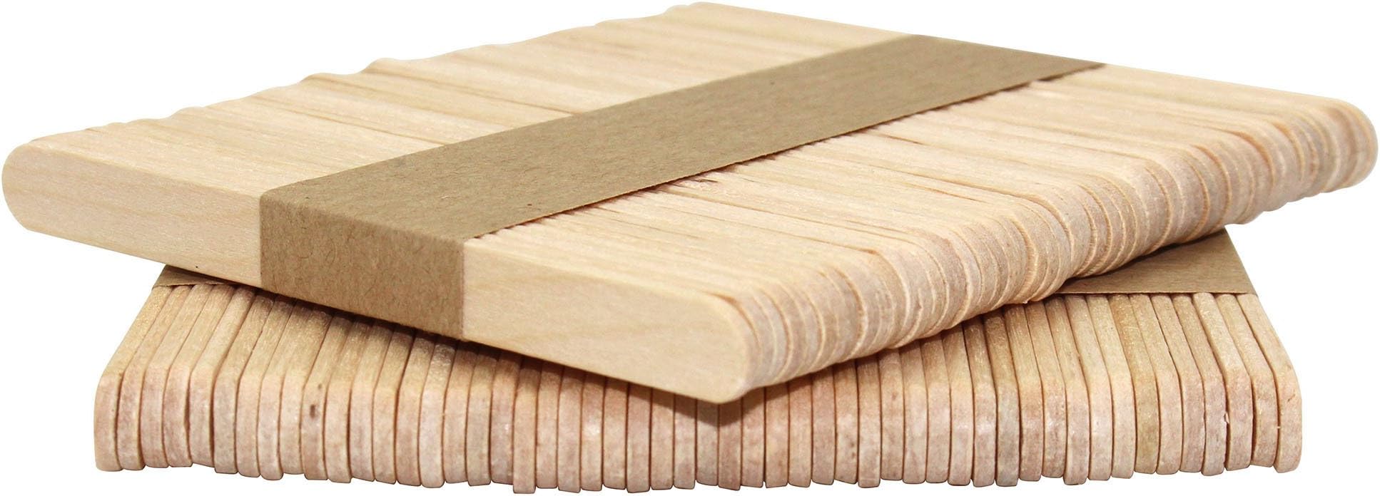 Woogist Wooden Popsicle Craft Sticks Wood Ice Cream Sticks Great for Home Popsicle DIY,3.5 Inches Length,100 Pcs