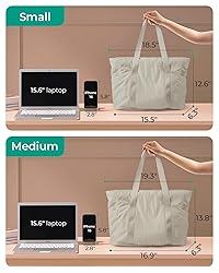 BAGSMART Tote Bag for Women with Zipper, Gym tote