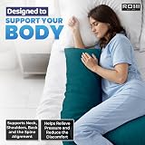 Rohi Orthopaedic V Pillow with Pillowcase Teal Anti-Allergy Hollowfibre Support view 5