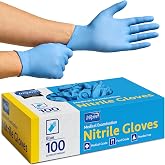 Inspire Blue Nitrile Disposable Gloves | 4.5 Nitrile Disposable Safety Medical Cooking Cleaning Gloves