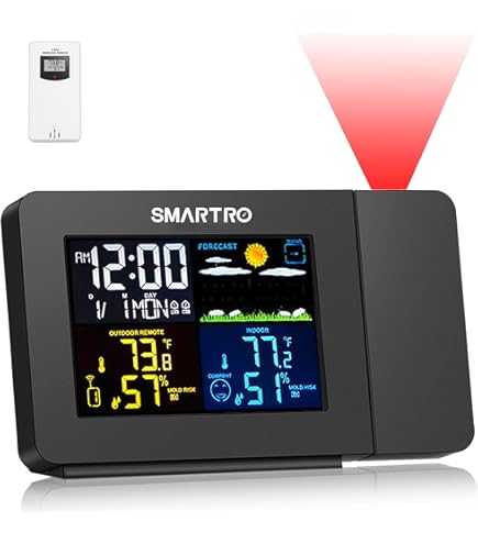 Amazon.com: Braun Digital Projection Alarm Clock with 4 Backlight