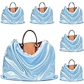 Ersmak 6 Pack Dust Bags for Handbags - Baby Blue Silk Dust Cover Bag for Purses Shoes - Satin Drawstring Dustproof Bags for Travel Storage - 19.7 x 15.7 In