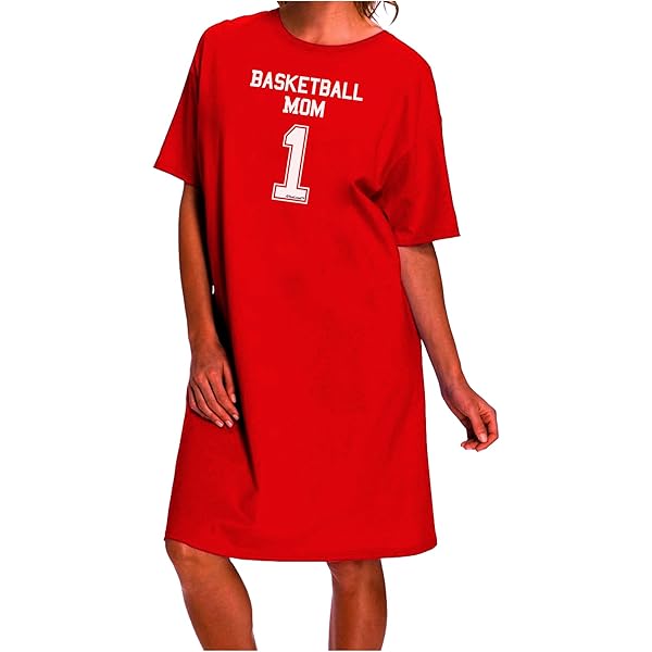 Amazon.com: TOOLOUD Soccer Mom Jersey Adult Short Sleeve Women's Night Shirt  Dress - Red - One Size : Clothing, Shoes & Jewelry