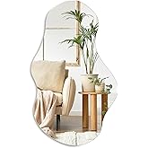 PERFNIQUE Irregular Wall Mirror Asymmetrical Mirror, 35''x21'' Decorative Modern Mirrors for Bathroom Bedroom Living Room Entryway, Cloud Frameless Mirror, Wall Mounted (35''x21'', Cloud)