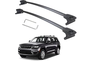 Autekcomma Heavy Duty 260lb Loading Weight Roof Rack Crossbars Compatible for Jeep Grand Cherokee L 2021-2024 and 2022 2023 2024 Grand Cherokee WL Anti-Corrosion,Full Aluminum Black Matte