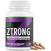 Dr. Zisman ZTRONG Advanced Collagen Supplement – Hydrolyzed Collagen Types I & III, 400 Billion CFU Probiotic Blend, Supports Bone Health, Joint Function, Metabolic Efficiency – 90 Capsules