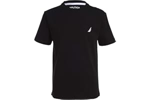 Nautica Boys' Short Sleeve Solid Crew Neck T-Shirt, Soft, Comfortable, Relaxed Fit