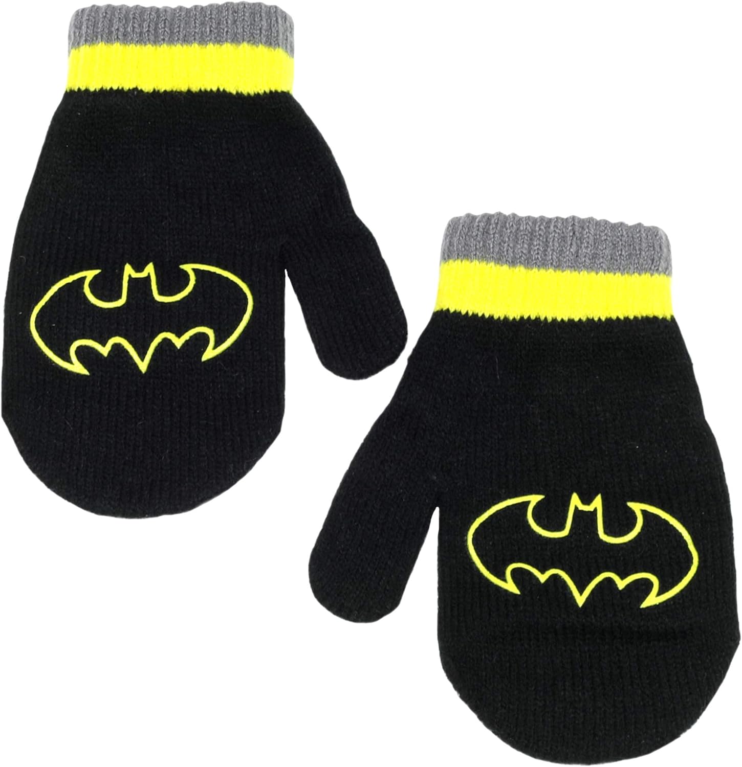 DC Comics Batman Beanie Winter Hat and Gloves Cold Weather Set, Age 2-4: Clothing