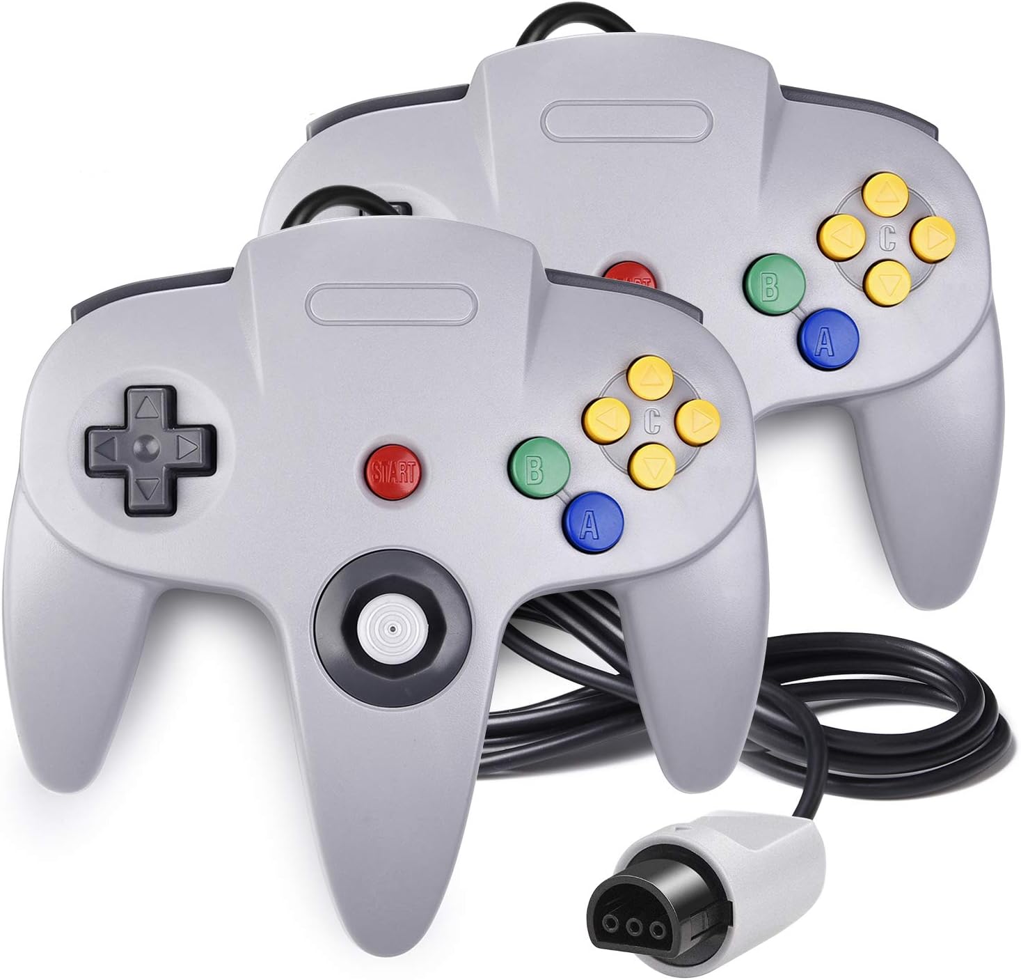 2 Pack N64 Controller, iNNEXT Classic Wired N64 64-bit Gamepad Joystick for Ultra 64 Video Game Console: Computers & Accessories