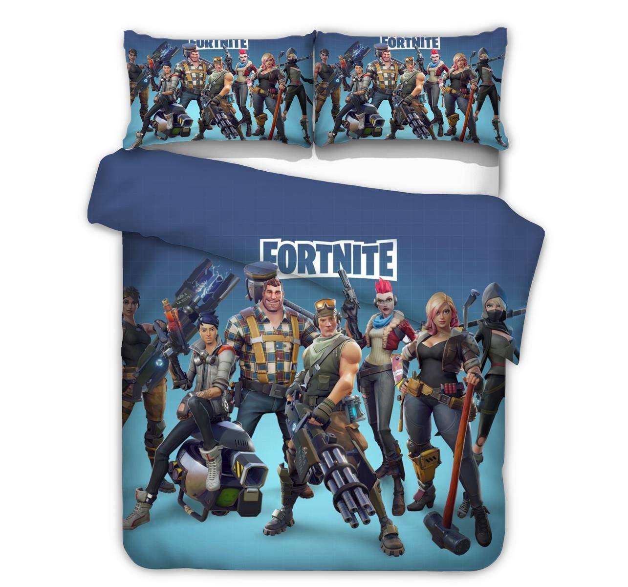 Epic Games Fortnite Boog-ie Bomb 3Pcs 3D Print Bedding Set(1pc Duvet Cover and 2pcs Pillowcases) Ski