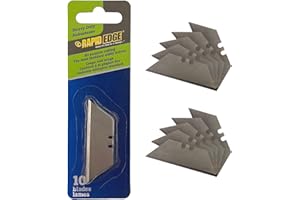 Rapid Edge 1-pack (10 pieces) All-Purpose Utility Knife Blades, Straight-Edge Utility Blades, 10 Blade Refills