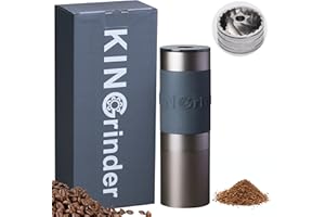 KINGrinder K0 Manual Hand Coffee Grinder with Bent Handle for French Press, Drip with Assembly Consistency Stainless Steel Conical Burr Mill, 25g Capacity