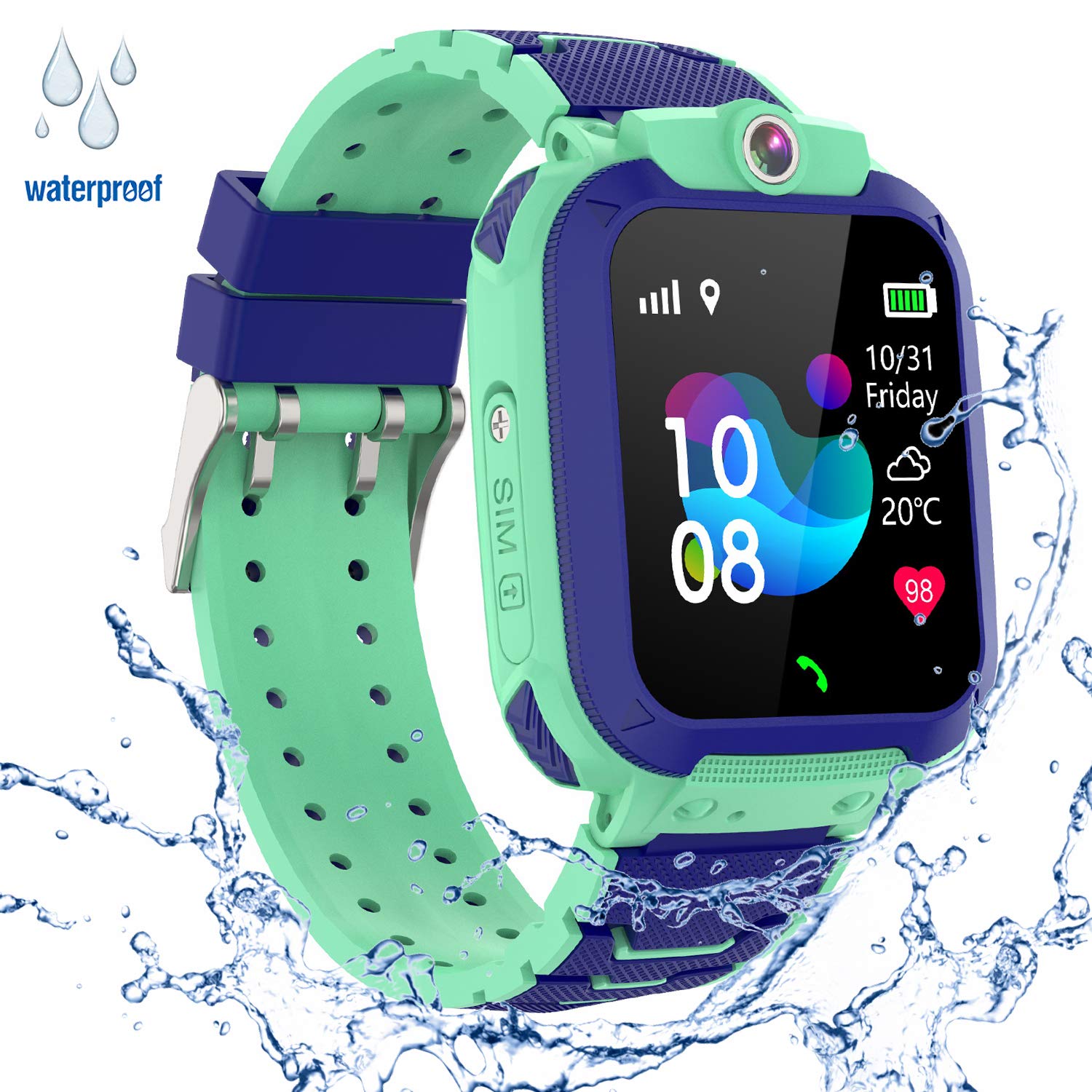 GPS Niños Impermeable Smartwatch, Reloj Inteligente Smart Watch ...