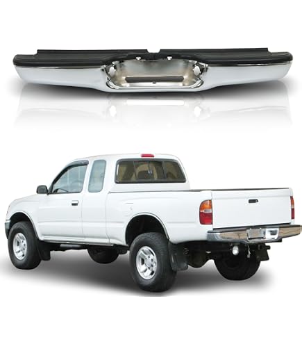 thumbnail image 2 of Chrome Rear Step Bumper Assembly For Toyota Tacoma 1995-2004 – Complete With Lights & Hardware 2 of 13