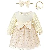 Toddler Baby Girl Dress Infant Girl Clothes Outfits Tulle Dresses Princess Wedding Dress for Baby Girls 3M to 3 Year