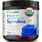 biophix Blue Spirulina Powder Organic Blulina 6 oz - Algae Organic Spirulina Powder 170 Servings - Superfood Supplement - Nat